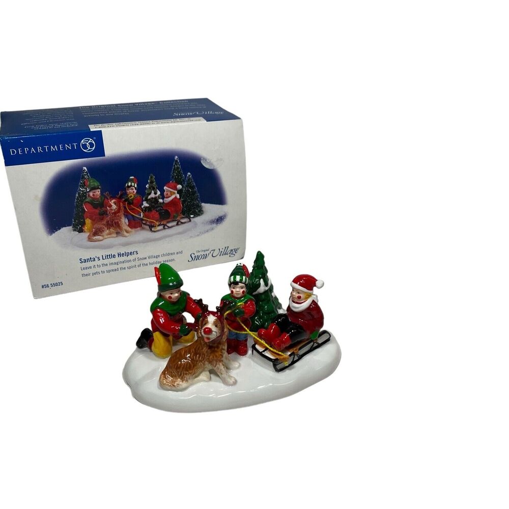 Dept. 56 Snow Village Accessory Santa's Little Helpers 55025 Christmas Village